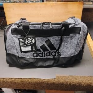 Adidas Black and Gray Duffel Bag